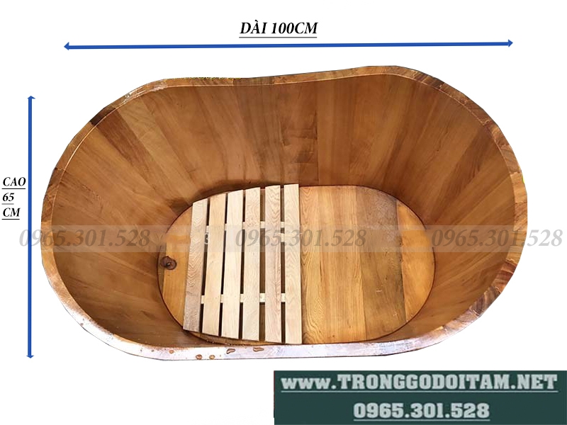 kích thước bồn tắm gỗ pơmu