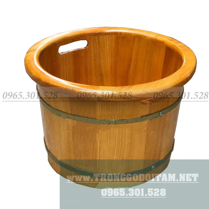 Chậu gỗ ngâm chân massage bo viền rất đẹp và sang trọng