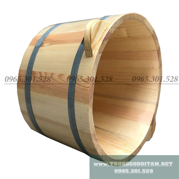 CHẬU GỖ NGÂM CHÂN GỖ THÔNG TRẮNG