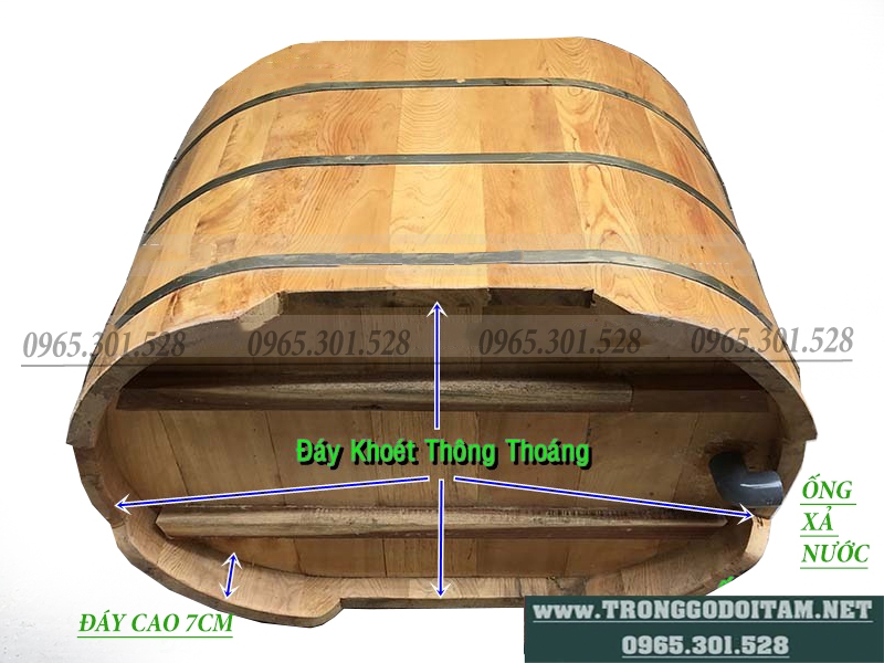 đáy bồn được thiết kế tinh tế tránh dò rỉ