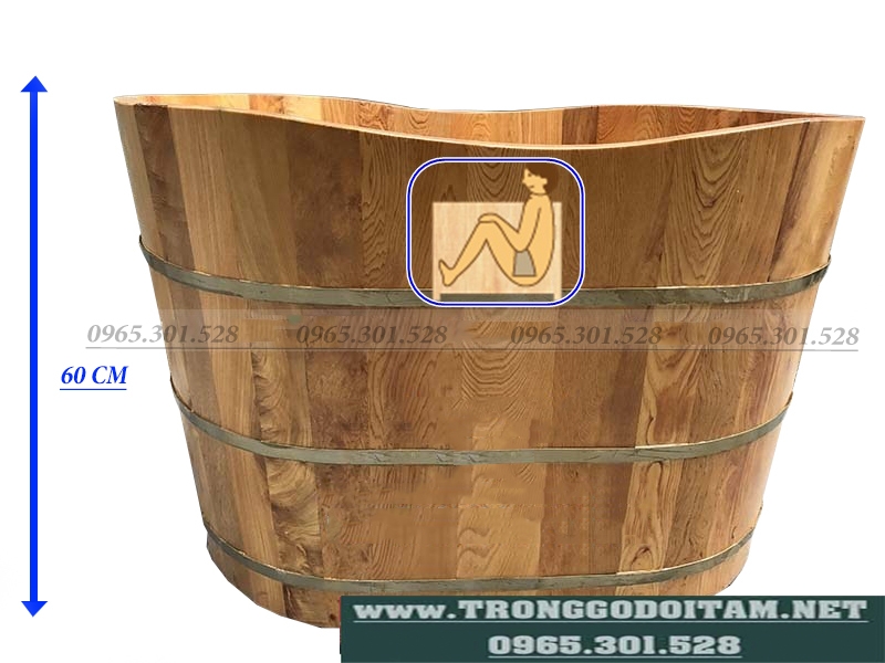 bán bồn tắm gỗ loại nhỏ 90cm