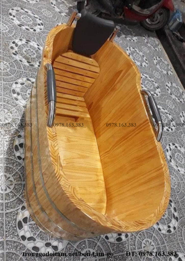 bồn tắm gỗ thông cao cấp