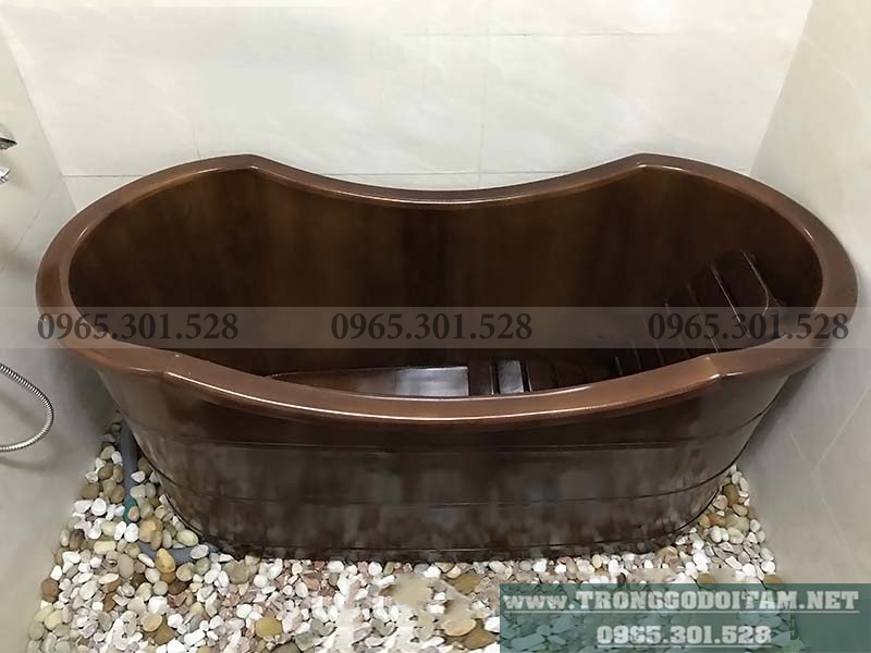 bán bồn tắm gỗ màu nâu