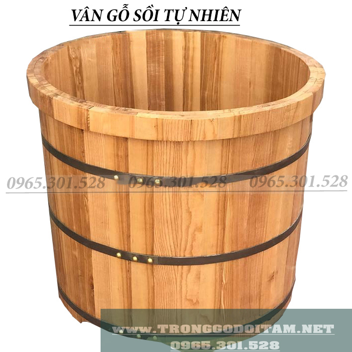 BỒN TẮM GỖ SỒI HÌNH TRÒN BO VIỀN