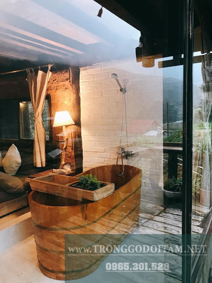 cung cấp bồn tắm gỗ cho spa đầy đủ phụ kiện