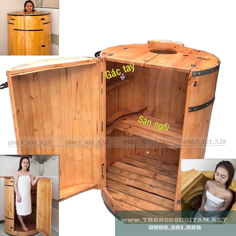 THÙNG GỖ XÔNG HƠI TOÀN THÂN