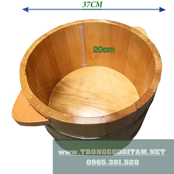 chậu ngâm chân gỗ thông tại hà nội