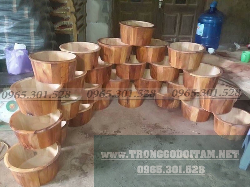 xưởng sản xuất chậu ngâm chân bằng gỗ ngọc am
