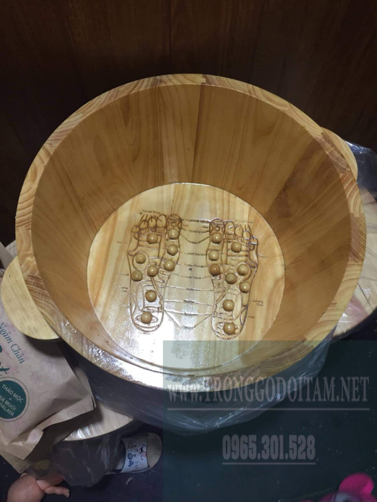 chậu gỗ ngâm chân mssage mẫu chuẩn