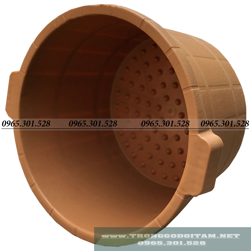 CHẬU NGÂM CHÂN NHỰA GIẢ GỖ