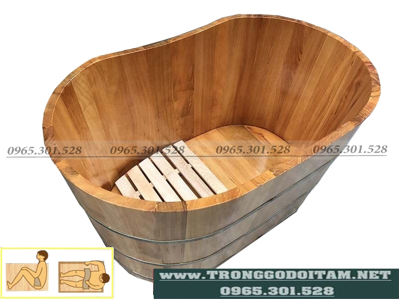 bán thùng tắm gỗ pơ mu dài 100cm giá rẻ