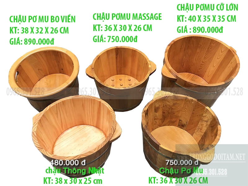 giá bán chậu gỗ ngâm chân