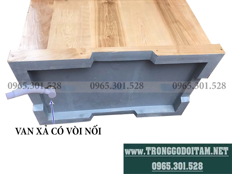 đáy có vòi xả nước tiện lợi, địa chỉ uy tín mua bồn tắm gô