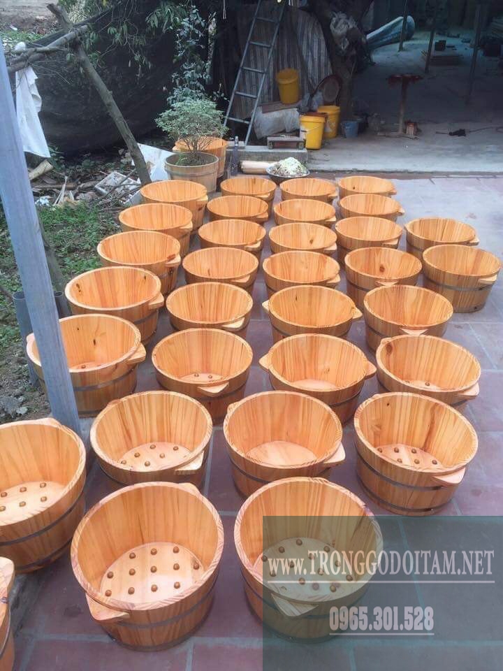 chậu gỗ ngâm chân thanh lý