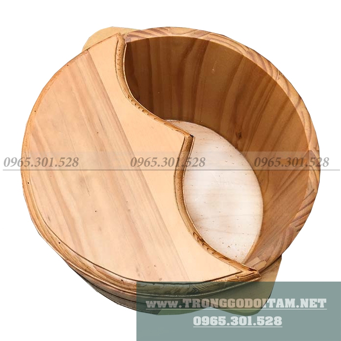 bán thùng gỗ ngâm chân có nắp