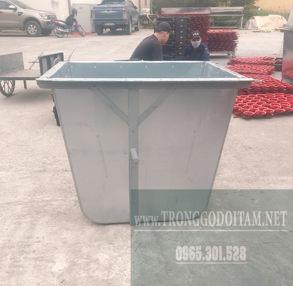 THÙNG XE GOM RÁC 500L TÔN