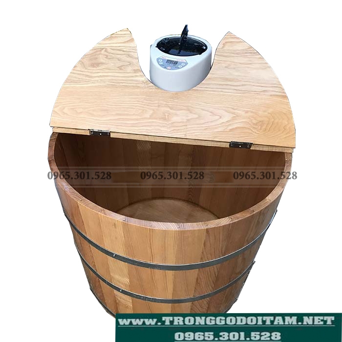 thùng tắm gỗ sồi xông hơi