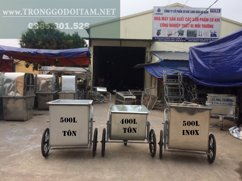 xe gom rác tôn các loại