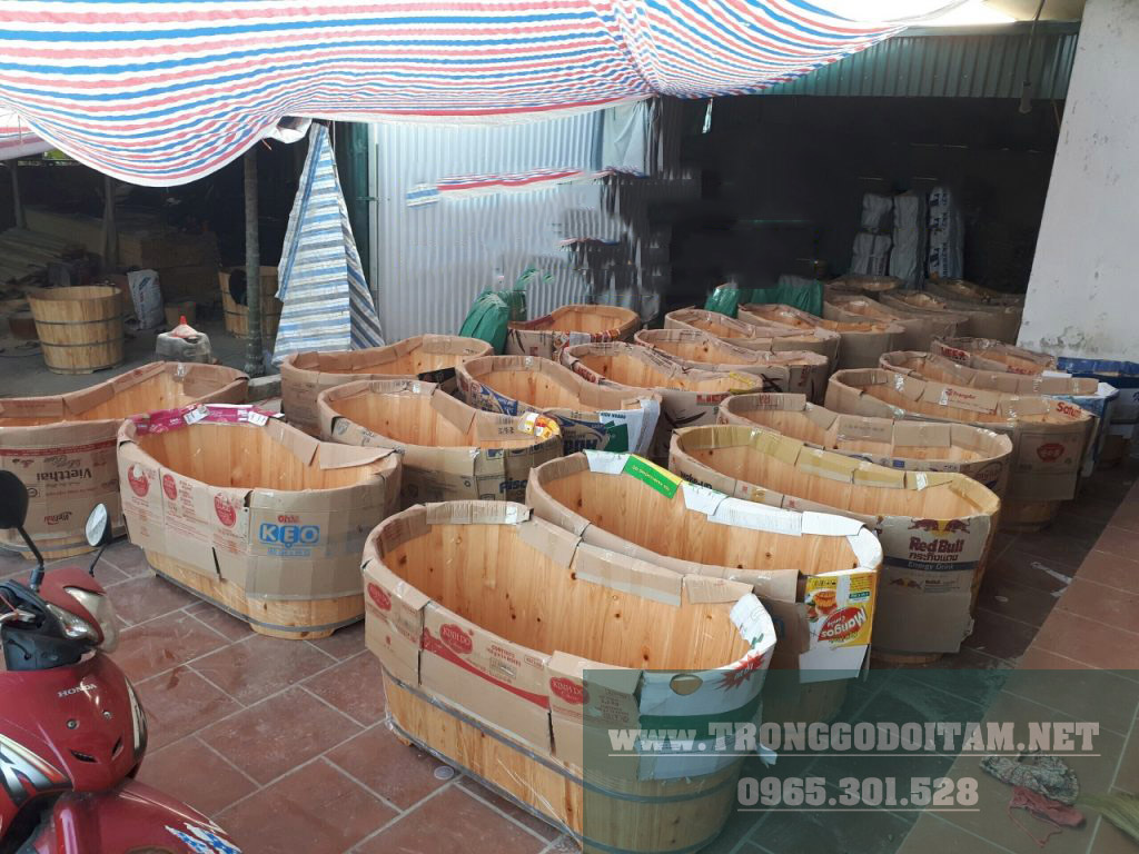 xưởng sản xuất bồn tắm gỗ pơ mu, gỗ thông