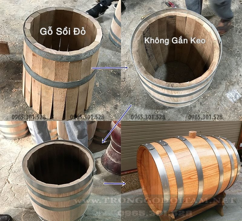 Quy cách làm thùng gỗ sồi
