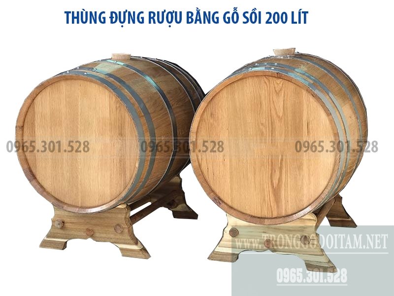 CSSX bình rượu gỗ Sồi Đỏ nhập khẩu từ Mỹ, cam kết chuẩn.