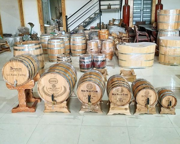 GIÁ THÙNG GỖ SỒI NGÂM RƯỢU