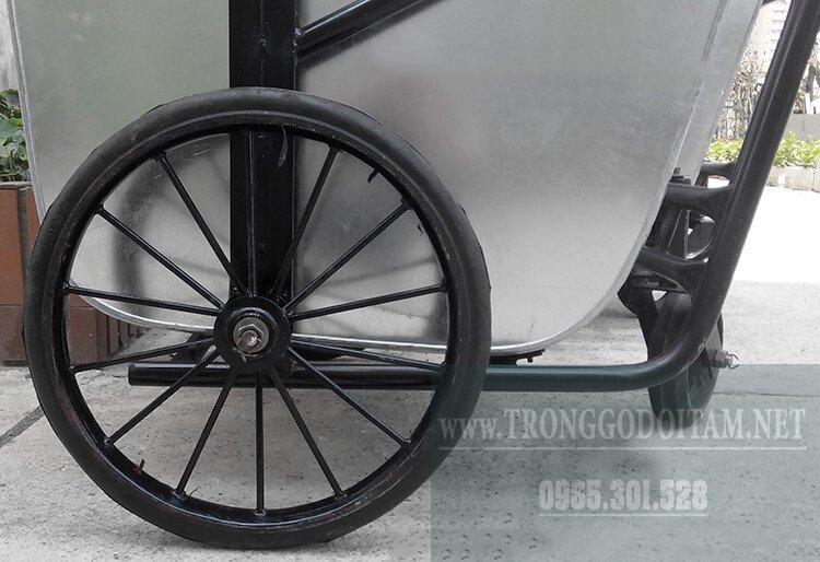 bánh xe thu gom rác đẩy tay