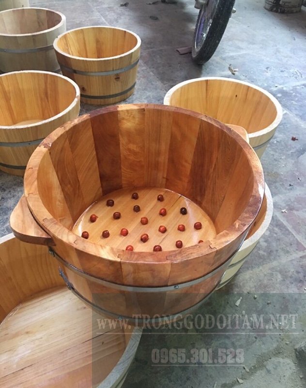 chậu gỗ ngâm chân hà nội