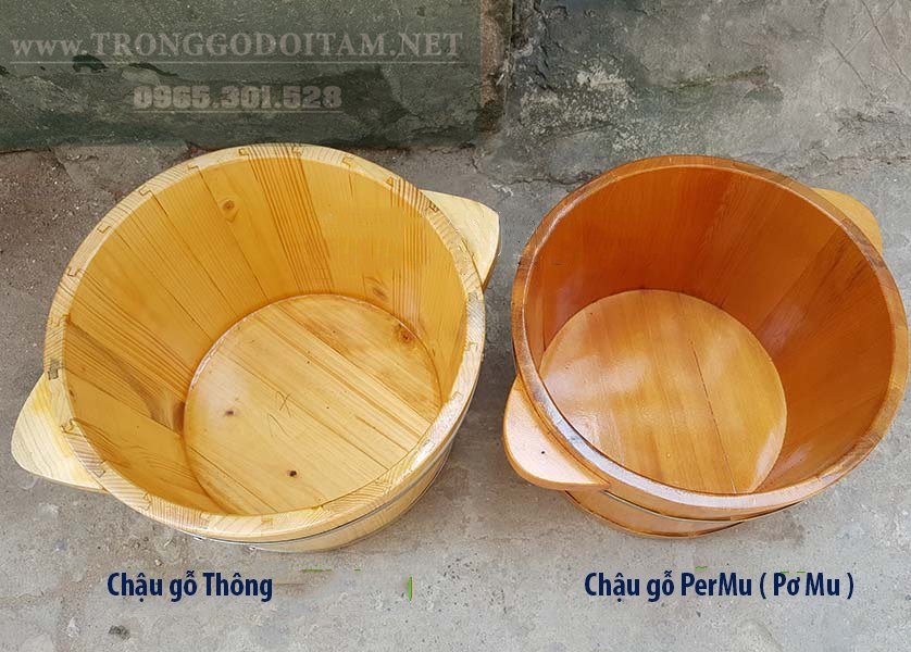 chậu gỗ thông giá rẻ