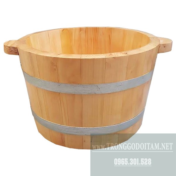 CHẬU NGÂM CHÂN BẰNG GỖ THÔNG