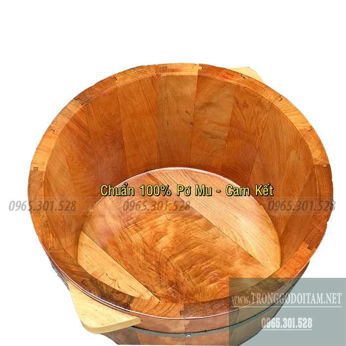 Bồn ngâm chân bằng gỗ Pơ Mu cao cấp, mẫu đẹp