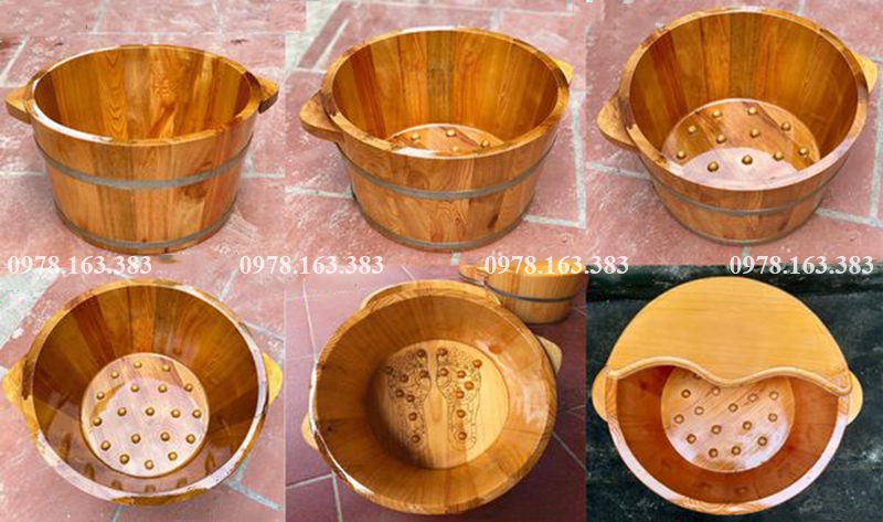 chậu gỗ ngâm chân gỗ pơmu tại hà nội