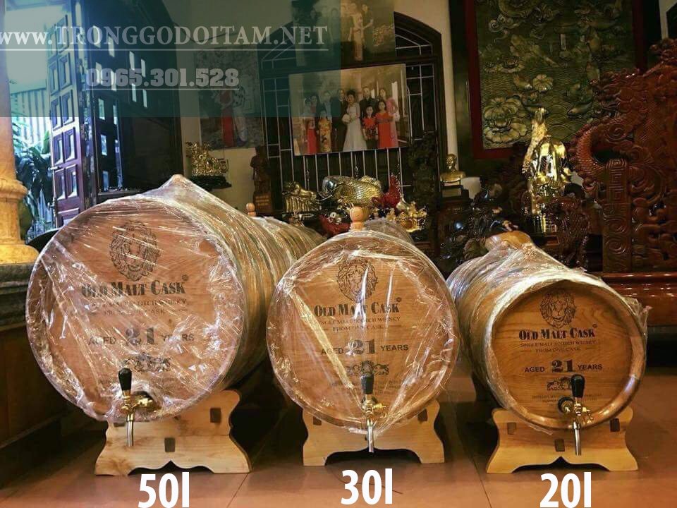 bán thùng gỗ sồi nhập khẩu để bàn