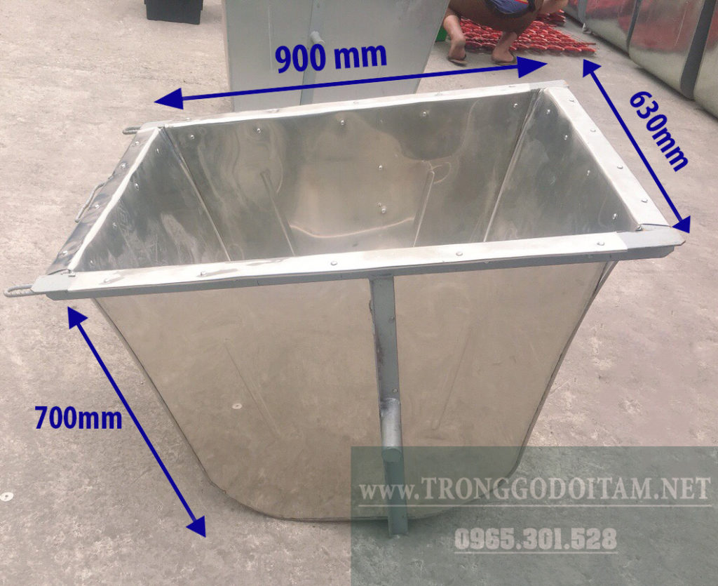kích thước thùng xe gom rác đẩy tay