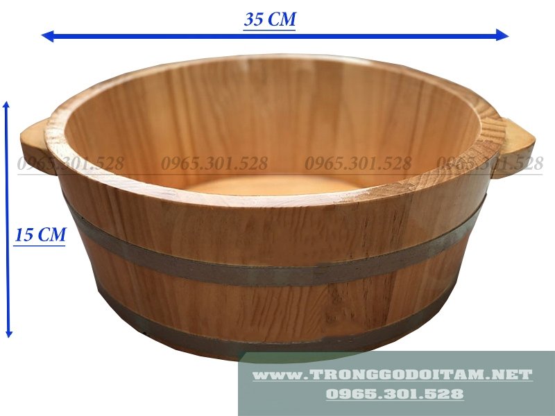 Chậu gỗ rửa mặt độc đáo