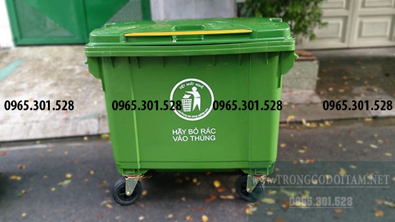 thùng đựng rác bằng nhựa 660 lít giá rẻ