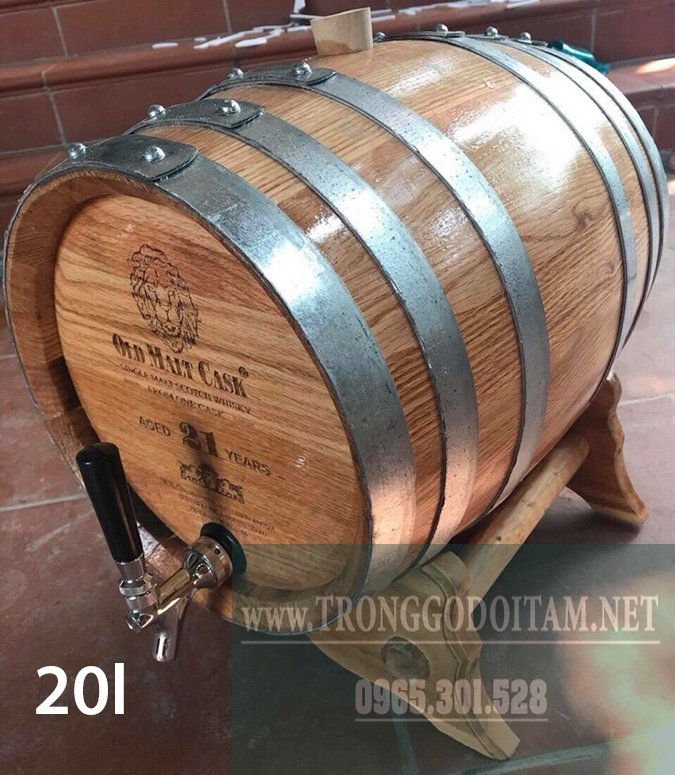 bán thùng gỗ sồi nhập khẩu loại 20 lít