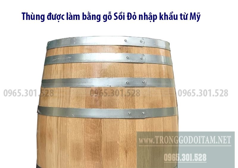 Bán thùng rượu gỗ sồi 200 Lít, 300 Lít chuẩn chất lượng