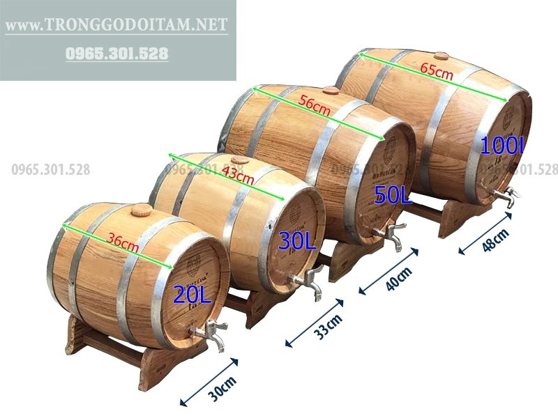 Giá thùng gỗ sồi ngâm rượu