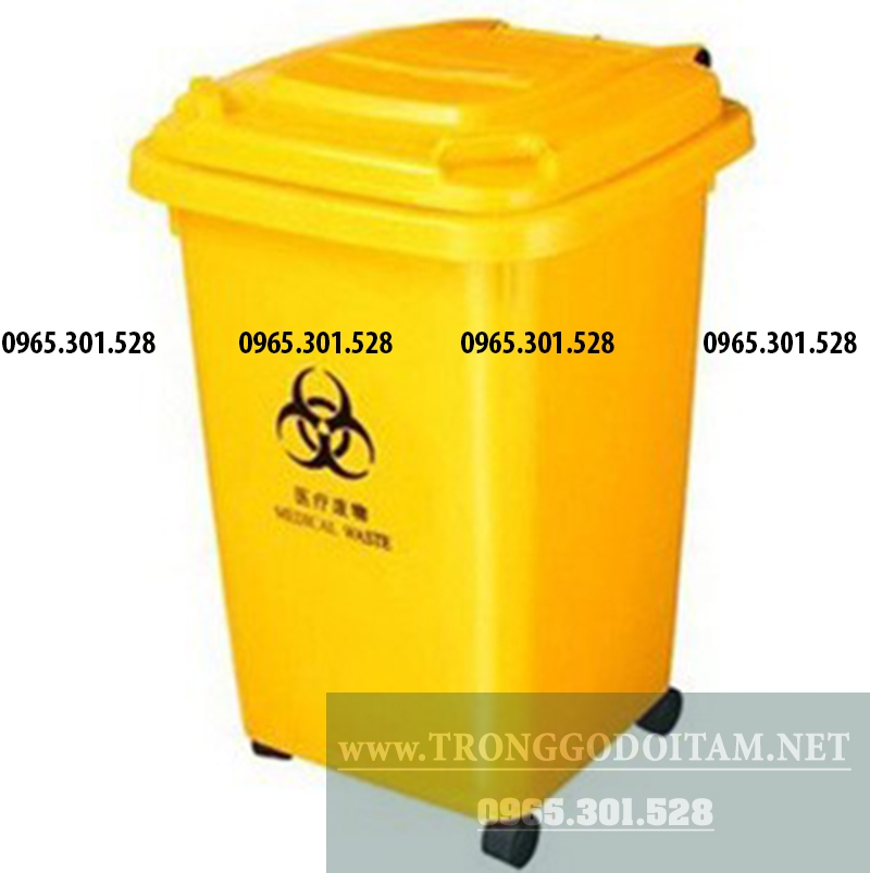 thùng rác nhựa 60 lít có 4 bánh xe