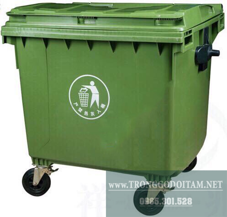 thùng rác nhựa 660l hpde