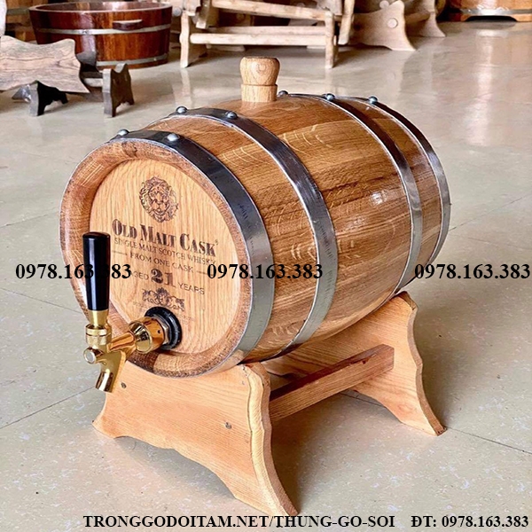 BÁN THÙNG GỖ SỒI NHẬP KHẨU 20 LÍT
