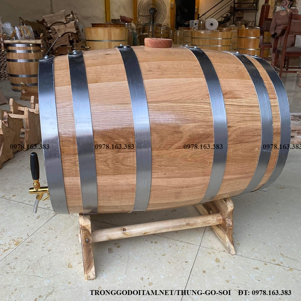 THÙNG GỖ SỒI NHẬP KHẨU 100L
