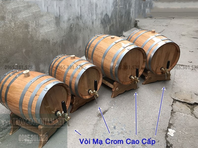 lắpvòi mạ Crom vào thùng gỗ sồi nhập khẩu(tăng 800.000 tiền vòi cao cấp)