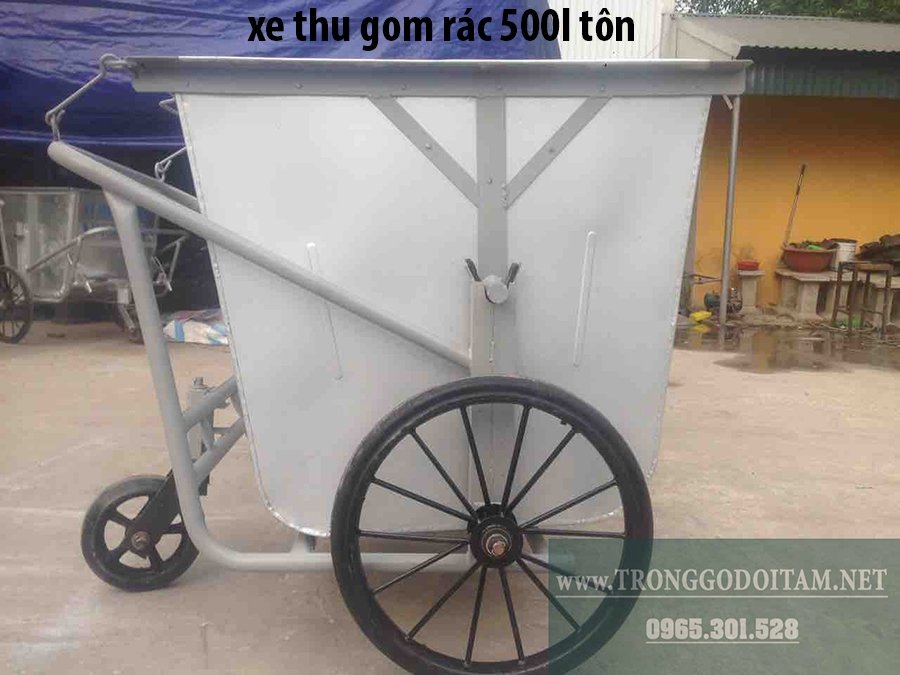xe thu gom rác 500 lít tôn
