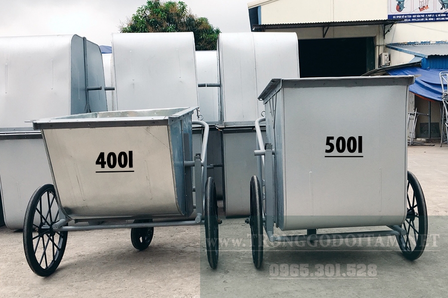 giá xe gom rác đẩy tay