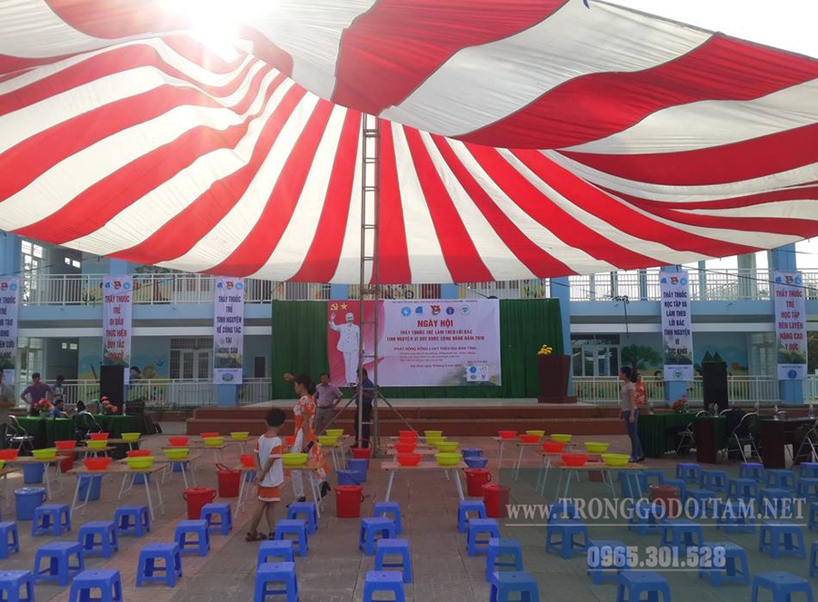 dù che nắng ngoài trời cho các cấp trường học
