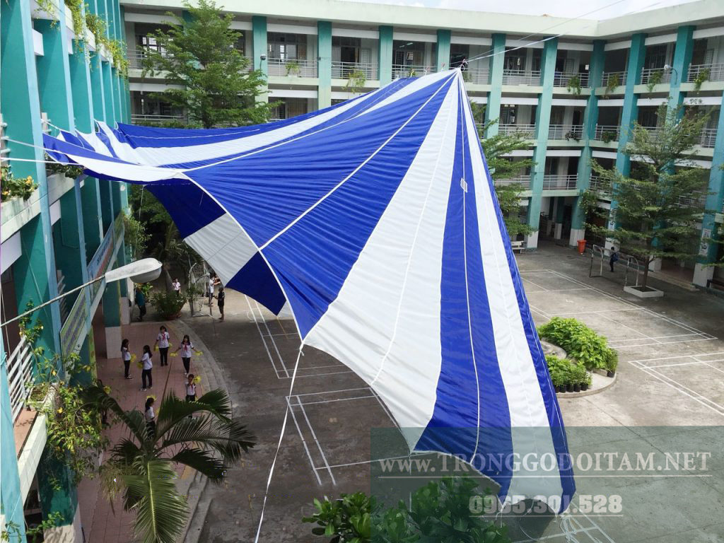 duc che nắng sân trường, miễn phí lắp đặt tại trường