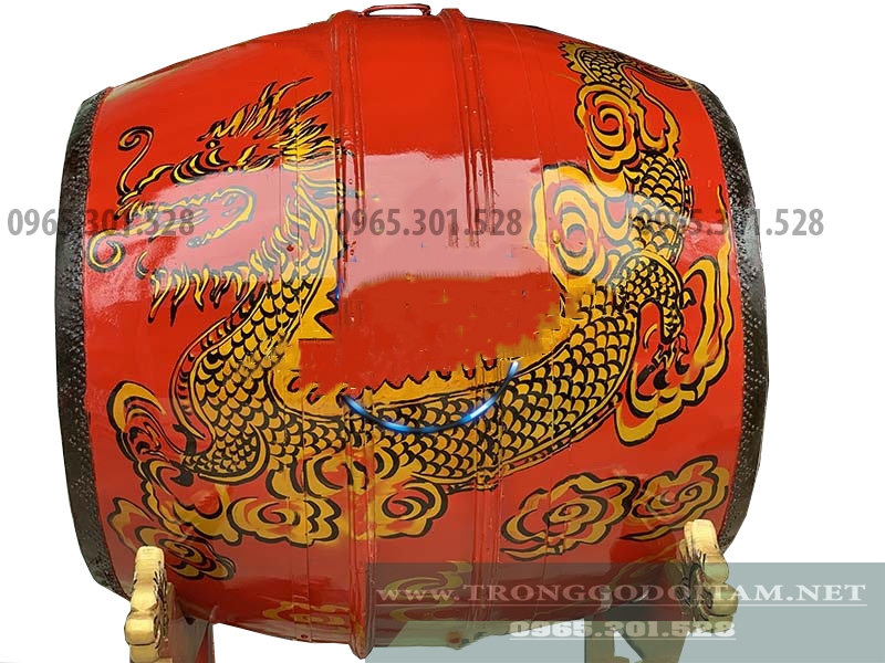 bán trống chùa mặt vẽ rồng đẹp cao cấp