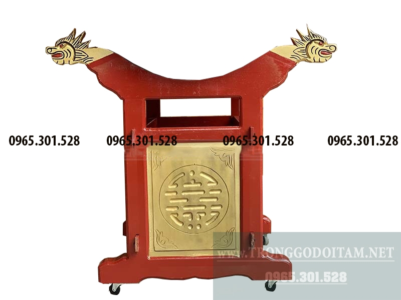 giá đỡ trống chùa mặt rồng cực đẹp tâm linh